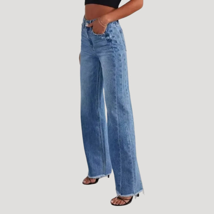 Stilla | Højtaljede Vid Ben Jeans