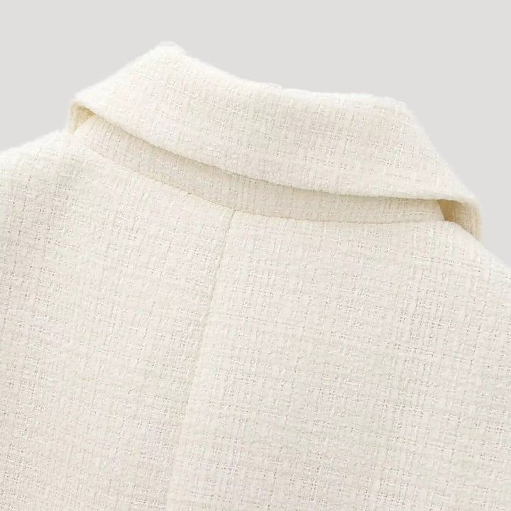 Stilla | Kvinder Tweed Bue Detalje Jakke