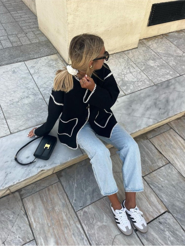 Stilla | Strikfrakke til det perfekte efterårslook