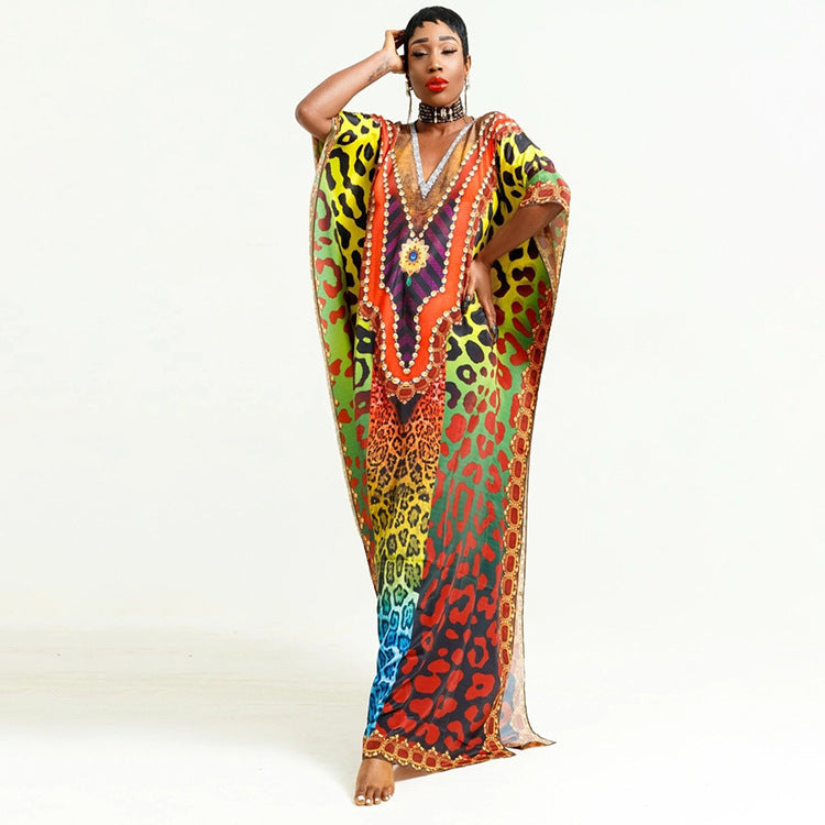 Dame Kaftan med livligt mønster og generøs skæring Stilla