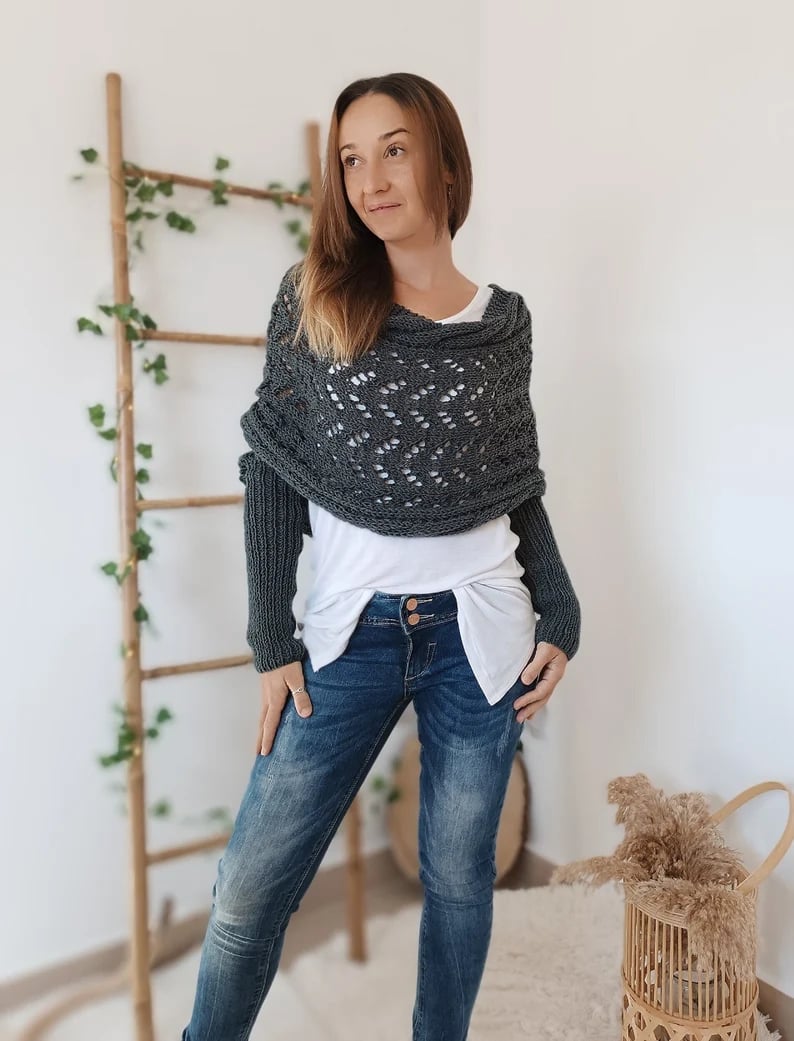 Stilla | Strikscarf med fletmønster