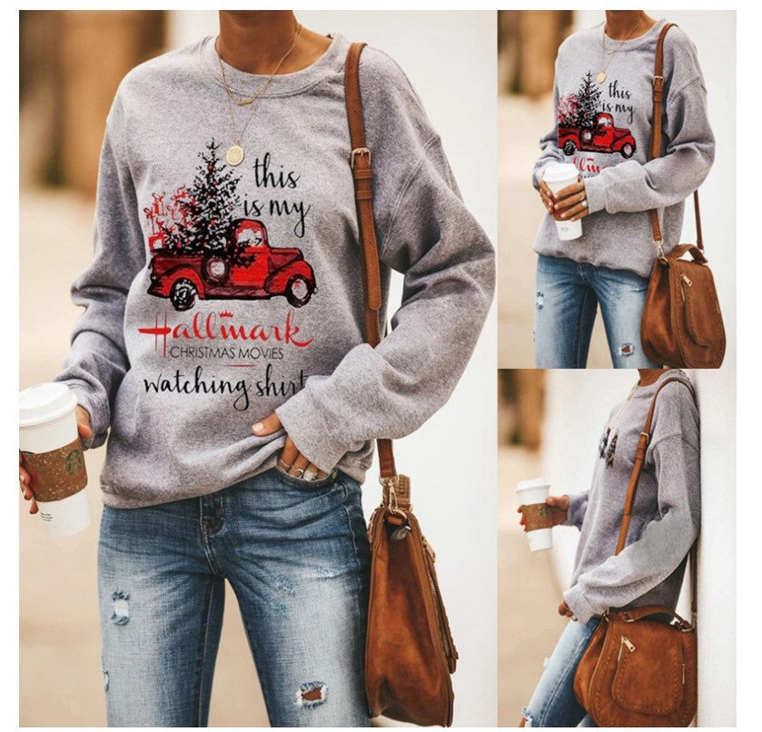 Kvinder sweatshirt med festligt motiv og afslappet snit Stilla