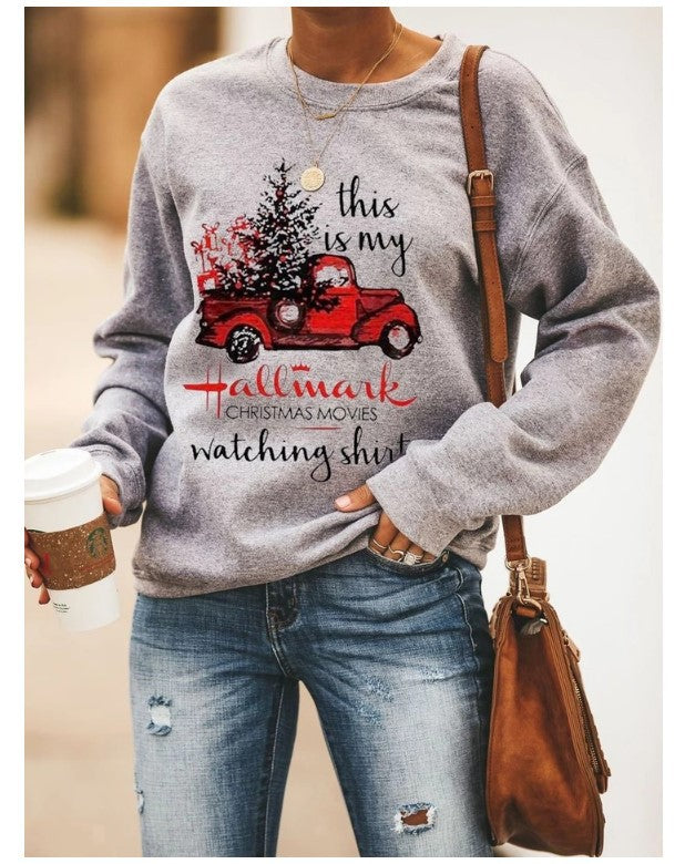 Kvinder sweatshirt med festligt motiv og afslappet snit Stilla