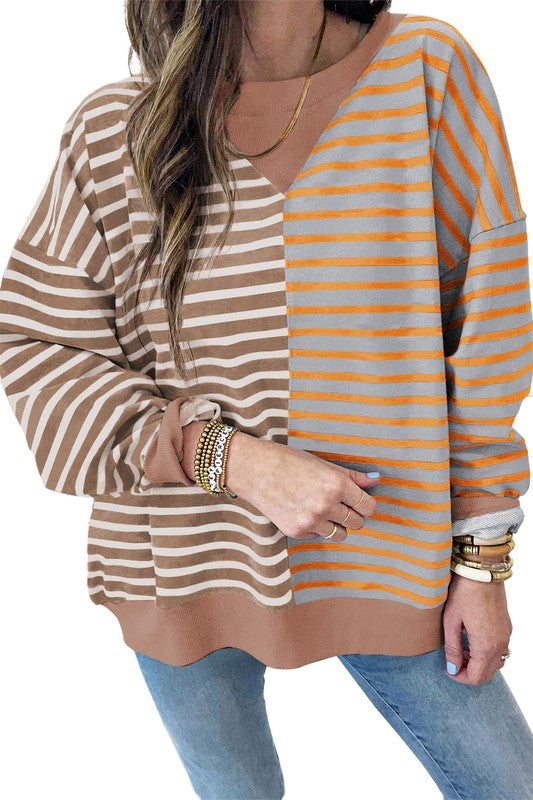 Stilla | Sved Oversize Med Faldende Skuldre I Color Block Effekt