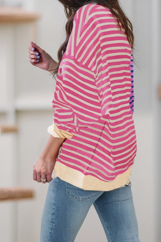 Stilla | Sved Oversize Med Faldende Skuldre I Color Block Effekt