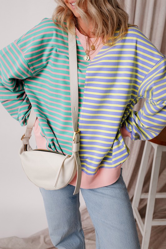 Stilla | Sved Oversize Med Faldende Skuldre I Color Block Effekt