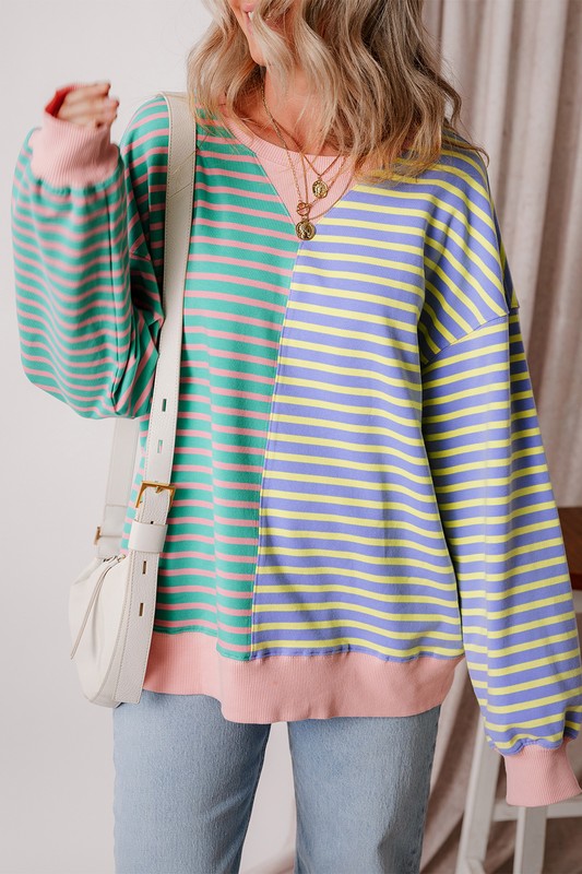 Stilla | Sved Oversize Med Faldende Skuldre I Color Block Effekt