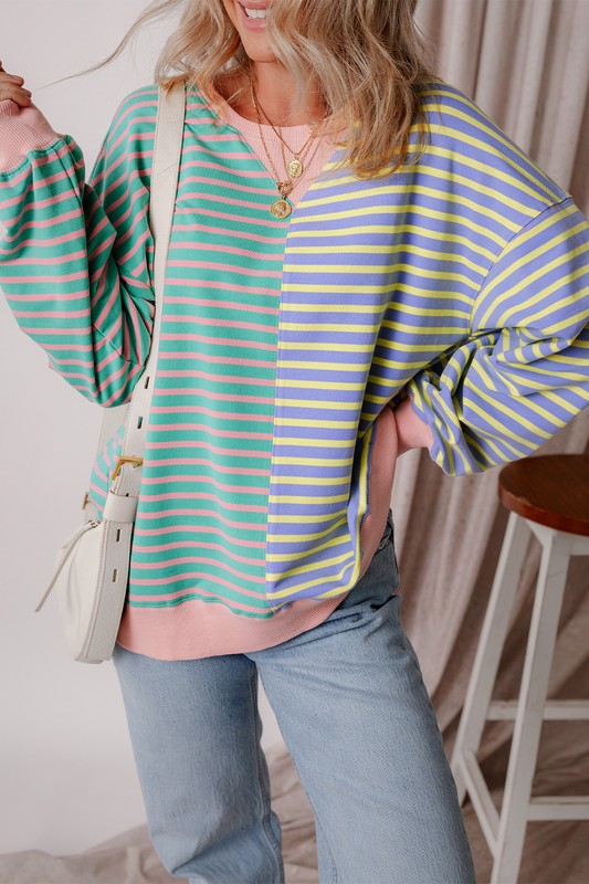 Stilla | Sved Oversize Med Faldende Skuldre I Color Block Effekt