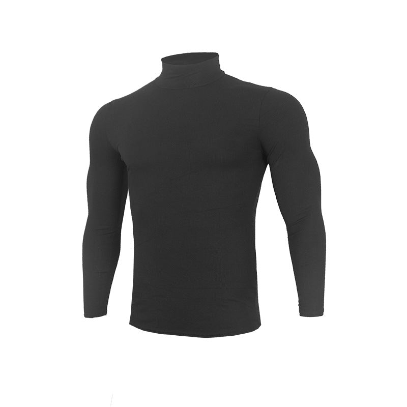 Herrer Langærmet Mockneck T-shirt lavet af åndbare materialer med elastisk snit Stilla