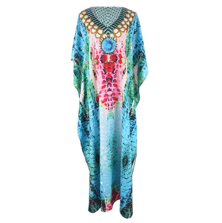 Dame Kaftan med skinnende slange mønster og høj kvalitet broderi Stilla