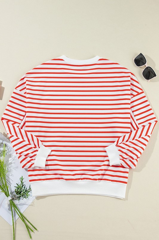 Stilla | Sweatshirt til kvinder, løs pasform, dybe skuldre og rund halsudskæring