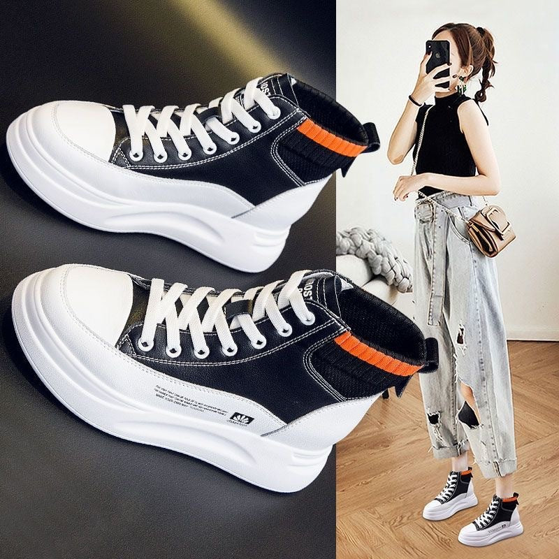 Dame platform sneakers med moderigtig gummisål og behageligt inderside Stilla