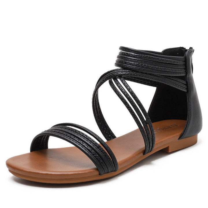 Dame sandaler med raffinerede flettede remme Stilla