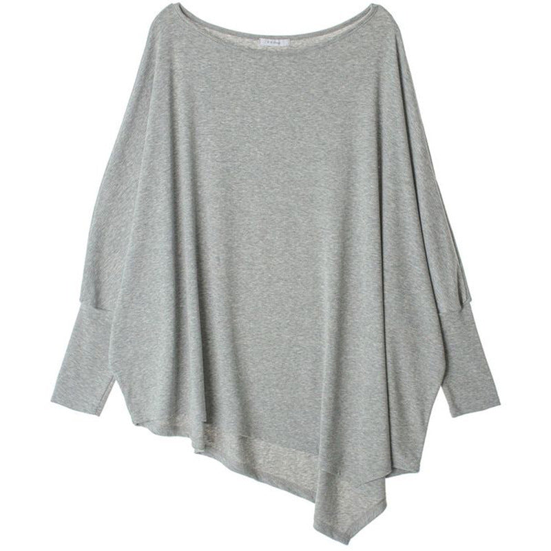Kvinders oversized top med asymmetrisk kant og afslappet pasform Stilla