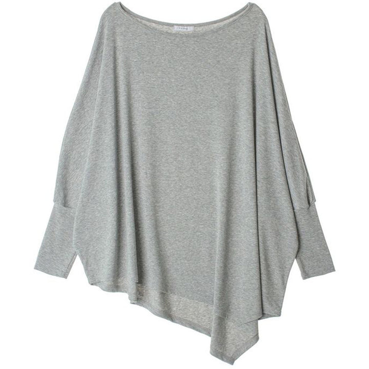 Kvinders oversized top med asymmetrisk kant og afslappet pasform Stilla
