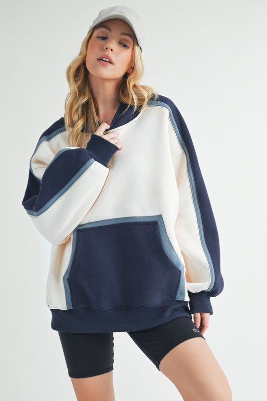 Stilla | Kate Sweatjakke Med Hætte i Colorblock