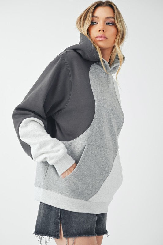 Stilla | Bølgeformet Hættepullover Med Mønster
