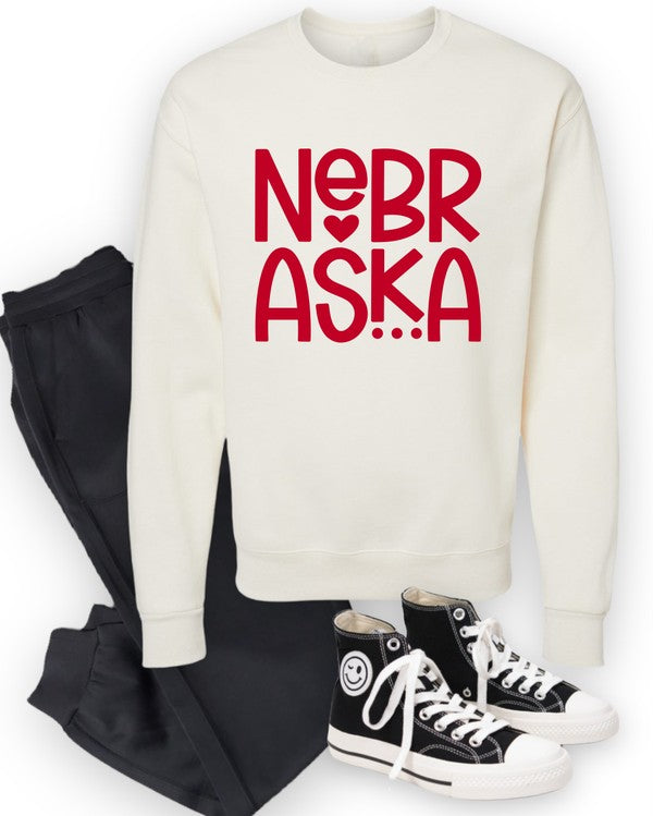 Stilla | Behagelig Grafisk Sweatjakke Fra Nebraska