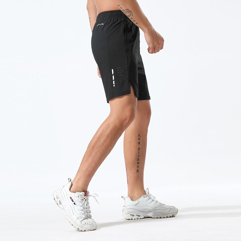 Herrer Sport shorts med sidelufteåbninger og elastisk talje Stilla