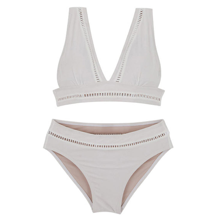 Damebikini med elegant V-udskæring og sporty detaljer Stilla