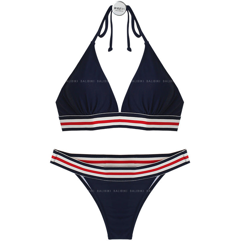 Dame Triangel-Bikini-Sæt med elegant stribet design og høj bærekomfort Stilla