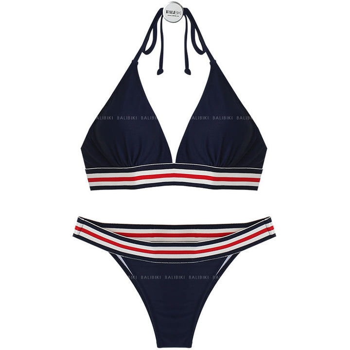 Dame Triangel-Bikini-Sæt med elegant stribet design og høj bærekomfort Stilla