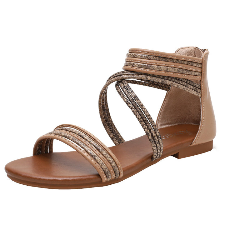 Dame sandaler med raffinerede flettede remme Stilla