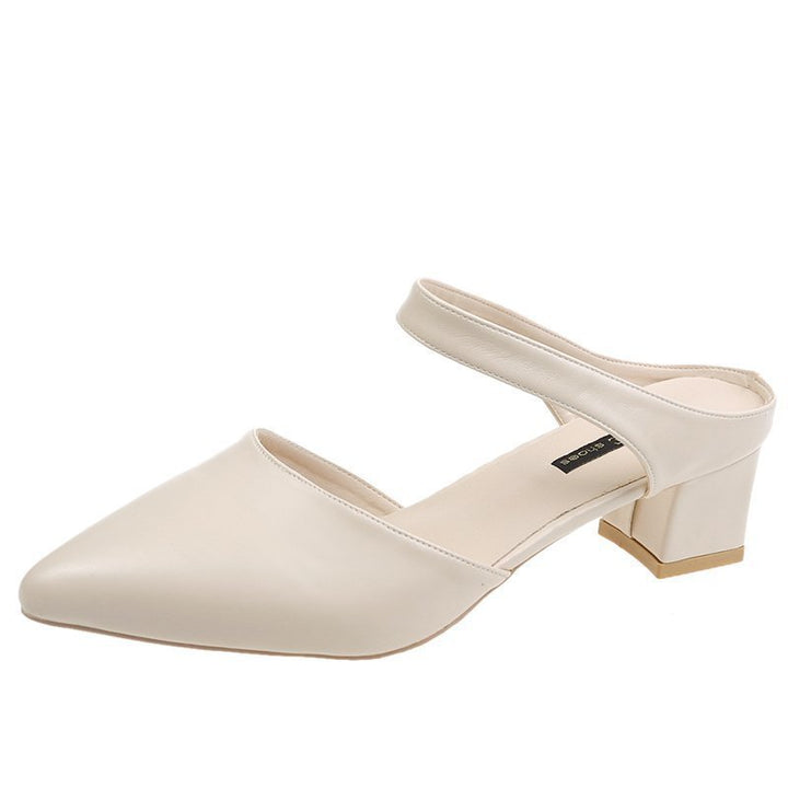 Dame Slingback Pumps med moderne blokhæl og elegant spids form Stilla