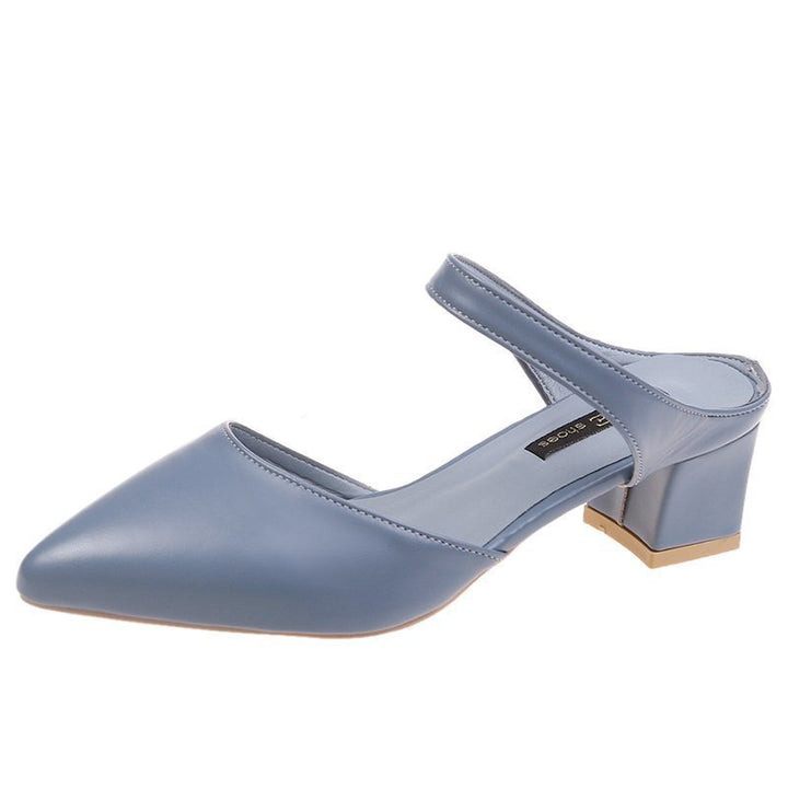 Dame Slingback Pumps med moderne blokhæl og elegant spids form Stilla