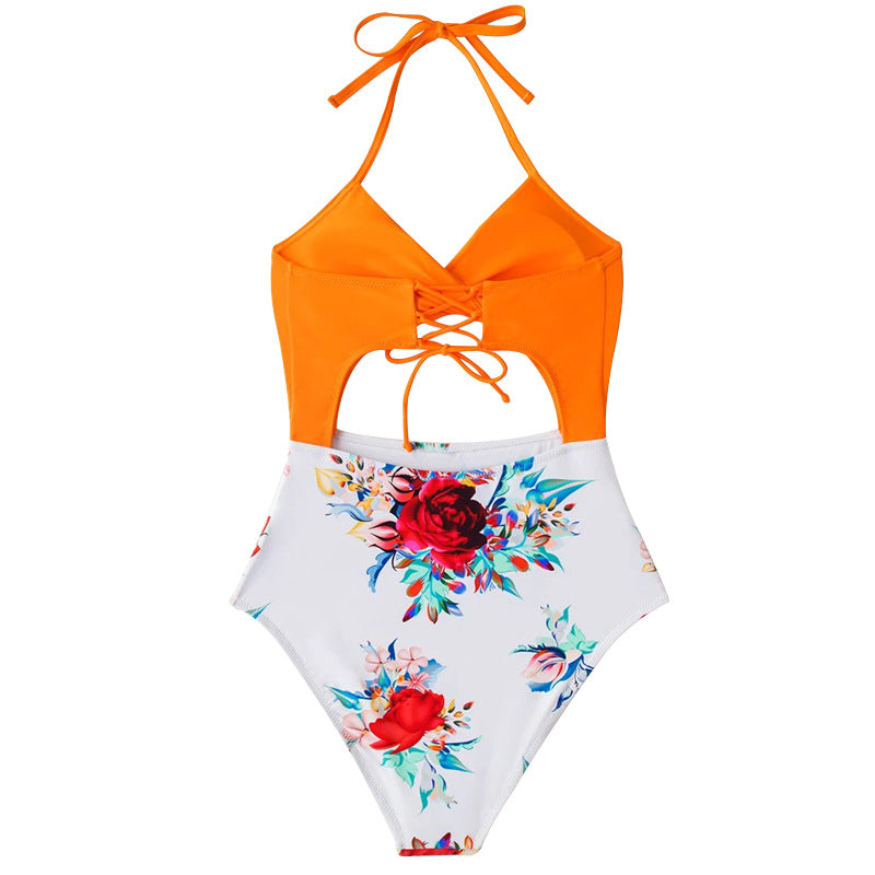 Dame enhed badesuit med spændende twist-design og højt skåret talje Stilla
