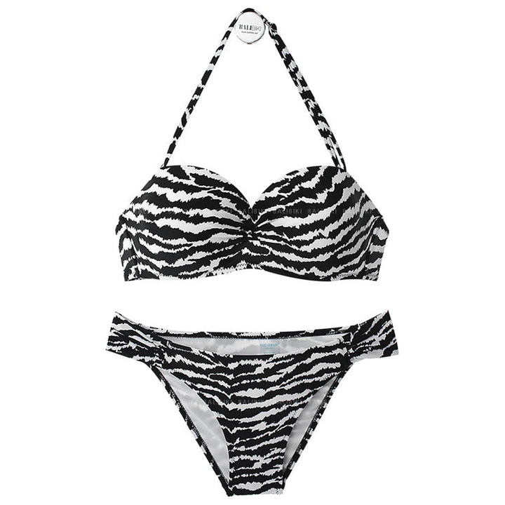 Femme Zebra Print Bikini Sæt Stilla