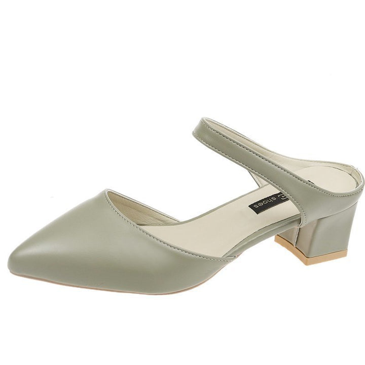 Dame Slingback Pumps med moderne blokhæl og elegant spids form Stilla
