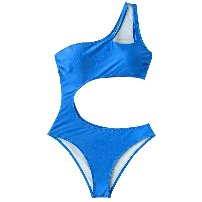 Dame Ensidig Ét-Stykke Badedragt med Cut-Out Design Stilla