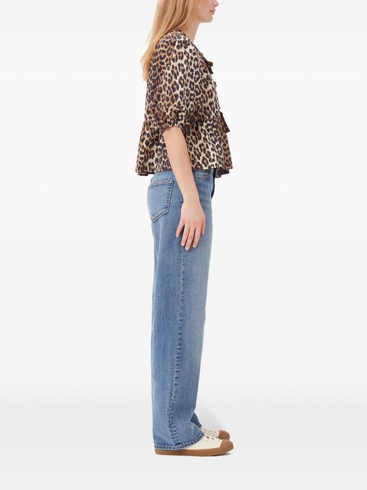 Stilla | Bluse med leopardmønster