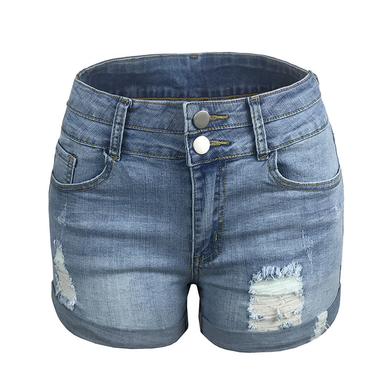 Dame Højskårne Jeansshorts Stilla