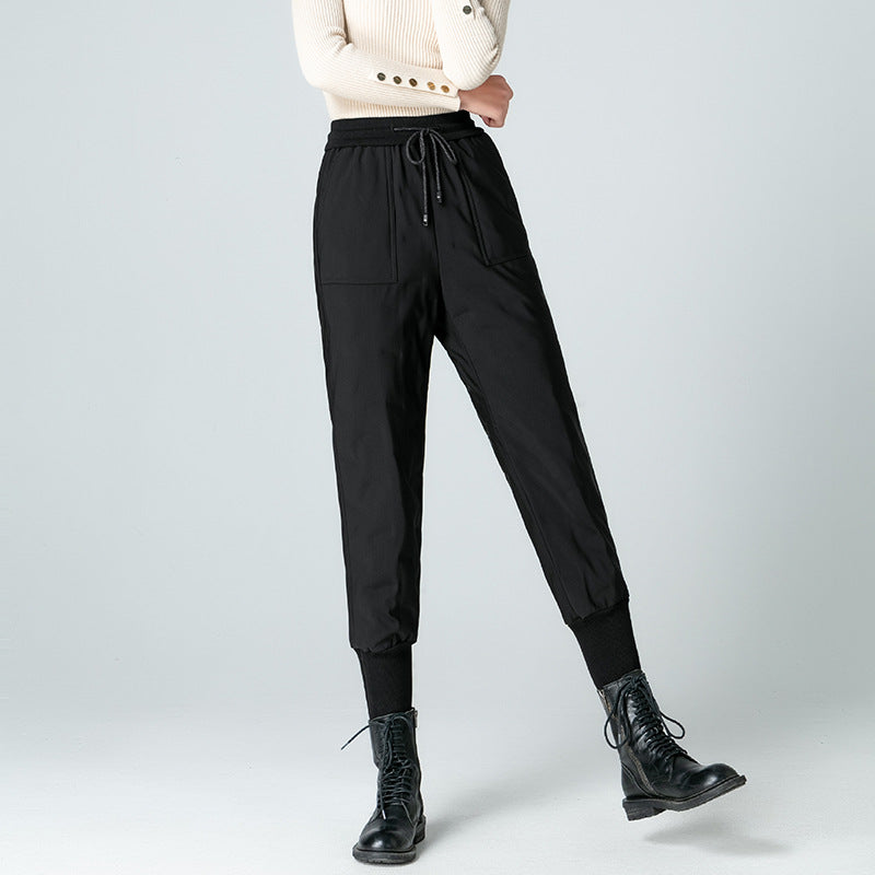 Dame sporty funktionsbukser med elastisk talje og moderne sidelommer Stilla