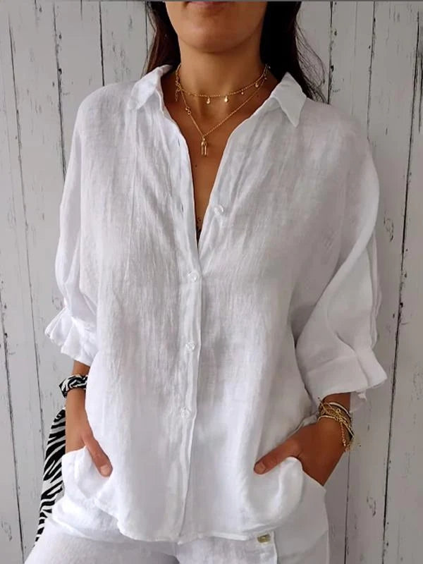 Stilla | Komfortabel Skjorte med Stribet Ryg