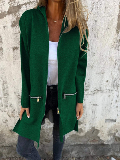 Stilla | Lang Cardigan med Minimalistisk Prægning