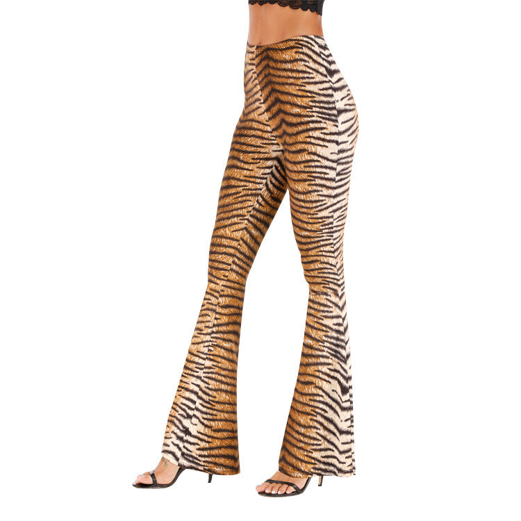 Kvinders flagrende leggings med tigerprint Stilla