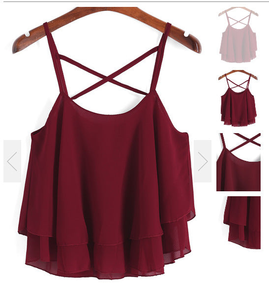Dame flydende lag Camisole top Stilla