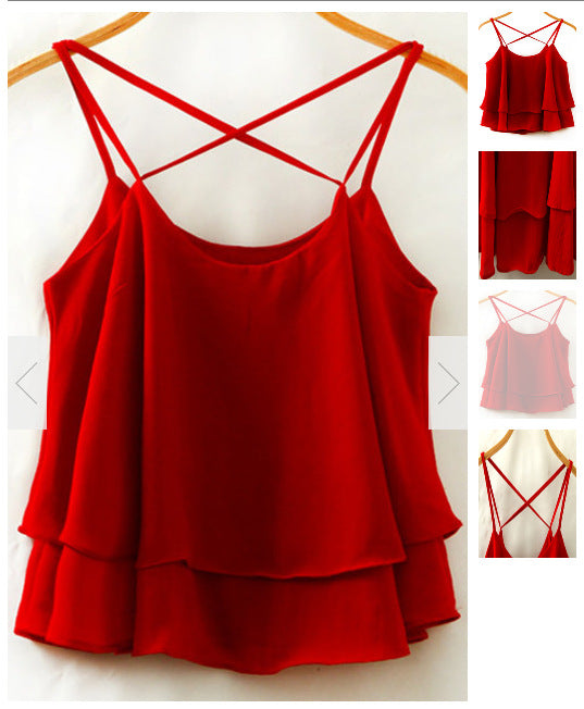 Dame flydende lag Camisole top Stilla