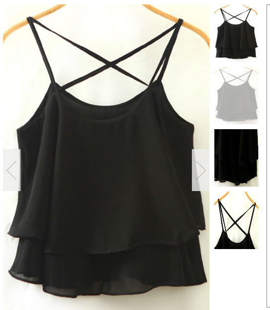 Dame flydende lag Camisole top Stilla