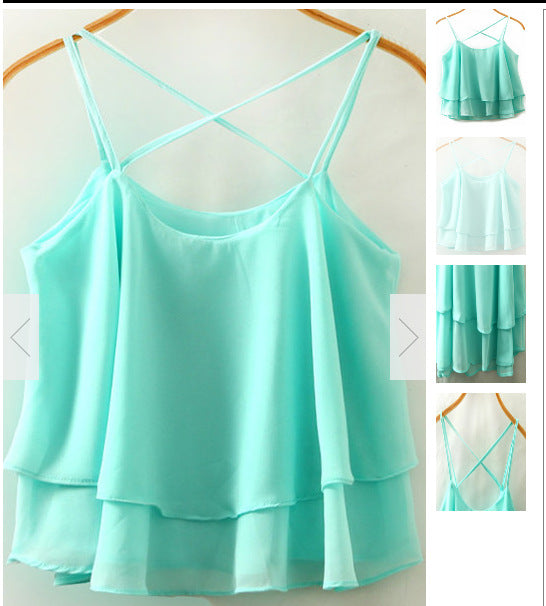 Dame flydende lag Camisole top Stilla