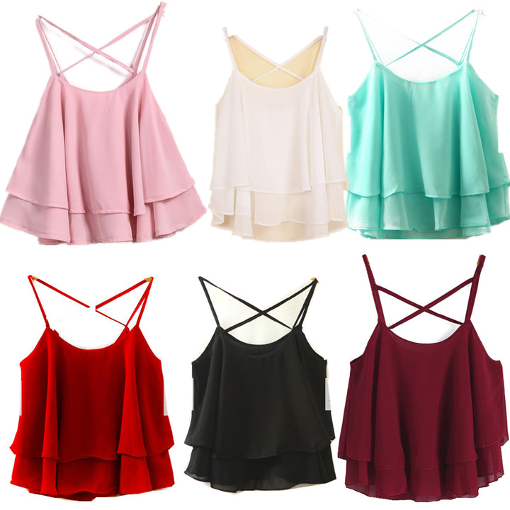 Dame flydende lag Camisole top Stilla