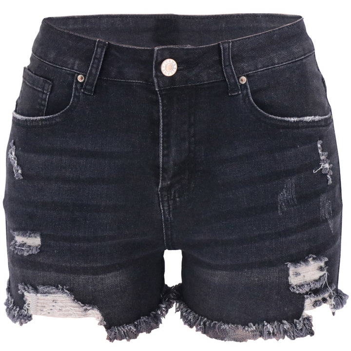 Dame Ødelagt Denim-Shorts Stilla