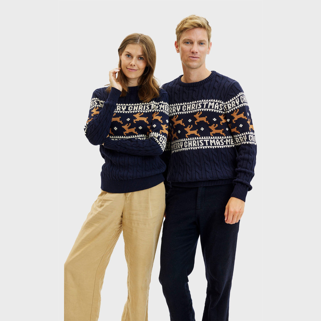 Stilla | Den elegante julesweater Blå Herrer