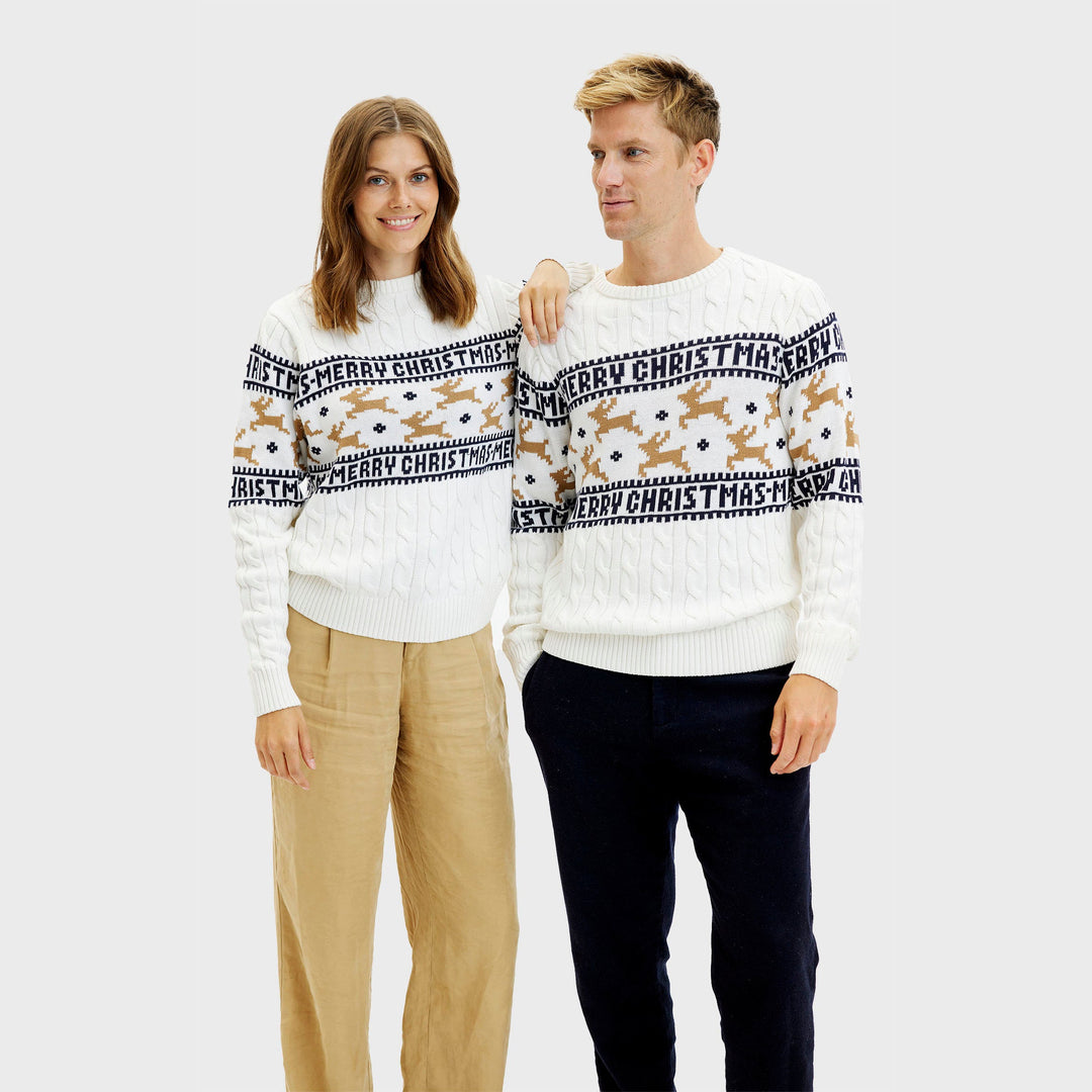 Stilla | Den elegante julesweater Hvid Kvinder