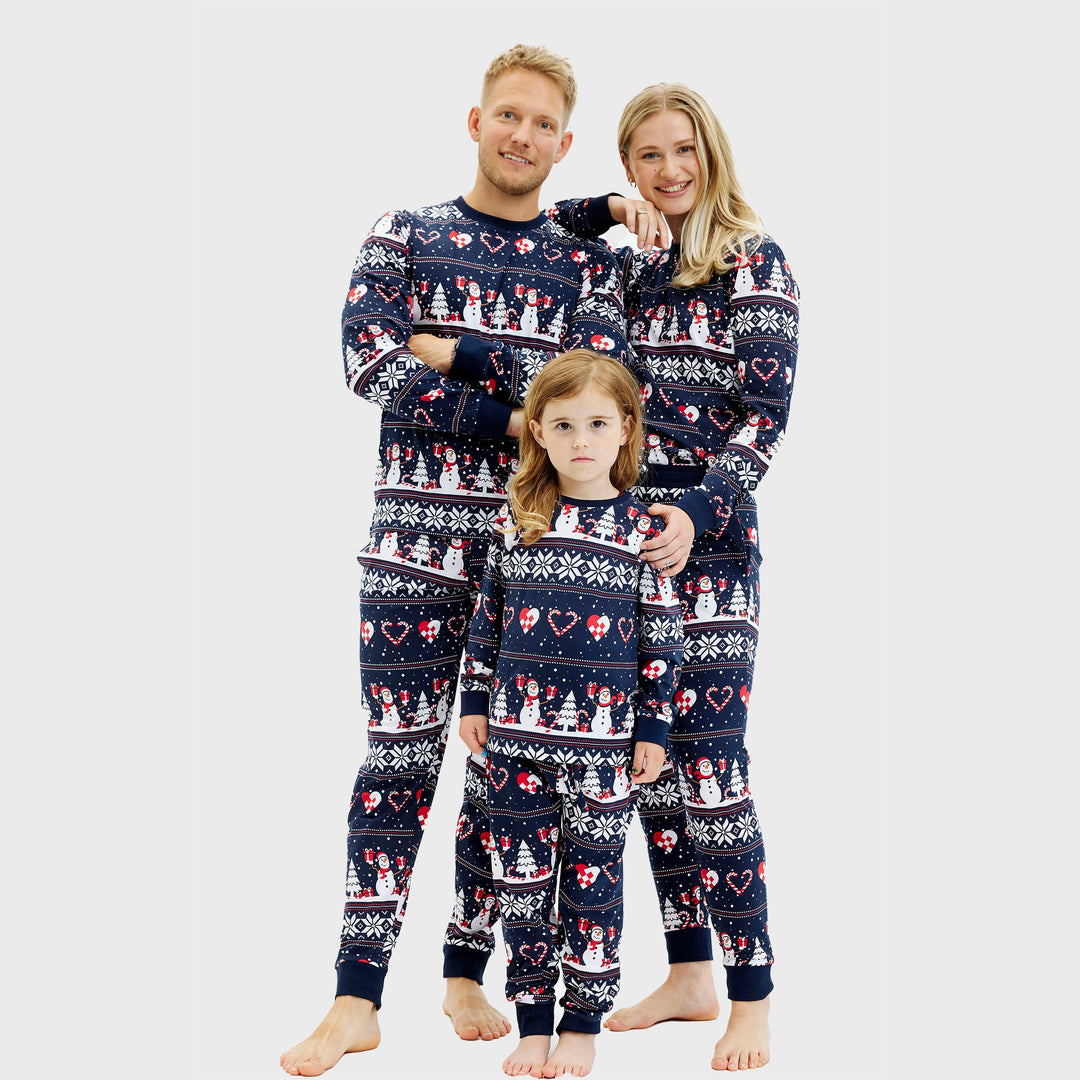 Stilla | Julehjerte Jule-Pyjamas Navy Damer