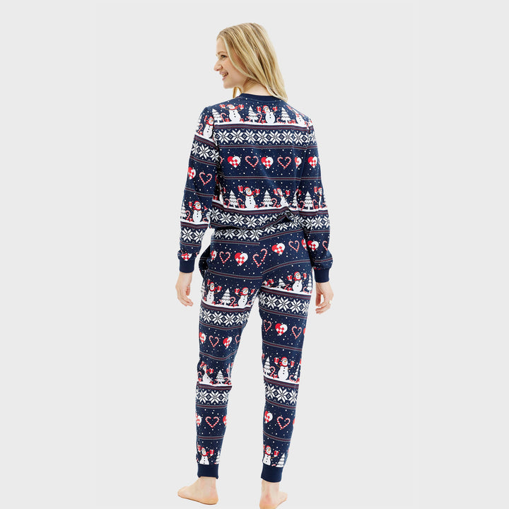 Stilla | Julehjerte Jule-Pyjamas Navy Damer