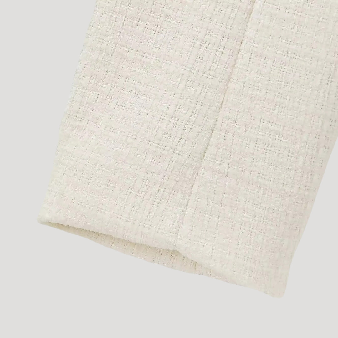 Stilla | Kvinder Tweed Bue Detalje Jakke